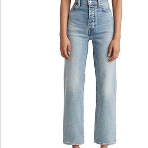 NEW LEVI'S ribcage straight ankle jeans light wash